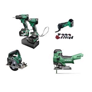 Hikoki verktypakke med 5 maskiner
