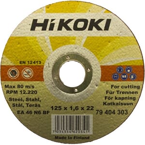 Hikoki kappeskive INOX 125X1,6MM