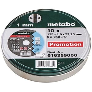 Metabo Kappeskive Inox 125x1,0x22,23mm 10-pakning