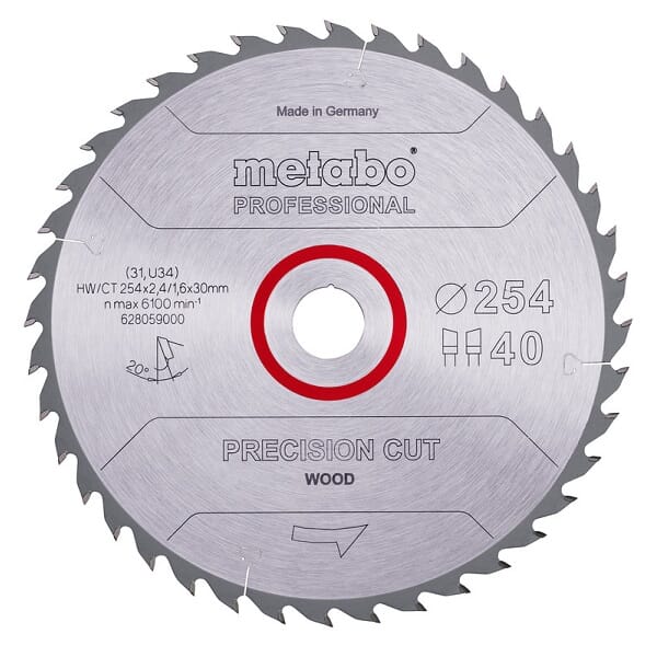 METABO 628075000 zaagblad multi cut - professional, 190x30, Z36 WZ 5