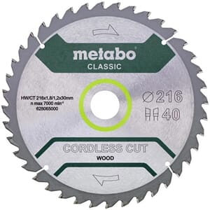 Metabo Wood Ø216X30 Z40-HW/CT - WZ -5 grader