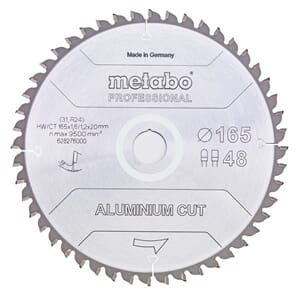 Metabo Sagblad Aluminiumcut  165x20mm Z48