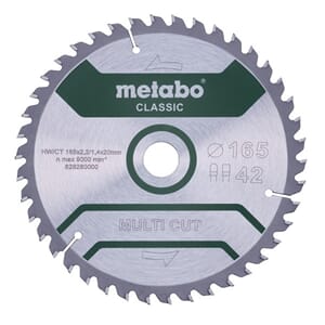 Metabo Sagblad HM 165x2,2x20mm Z42